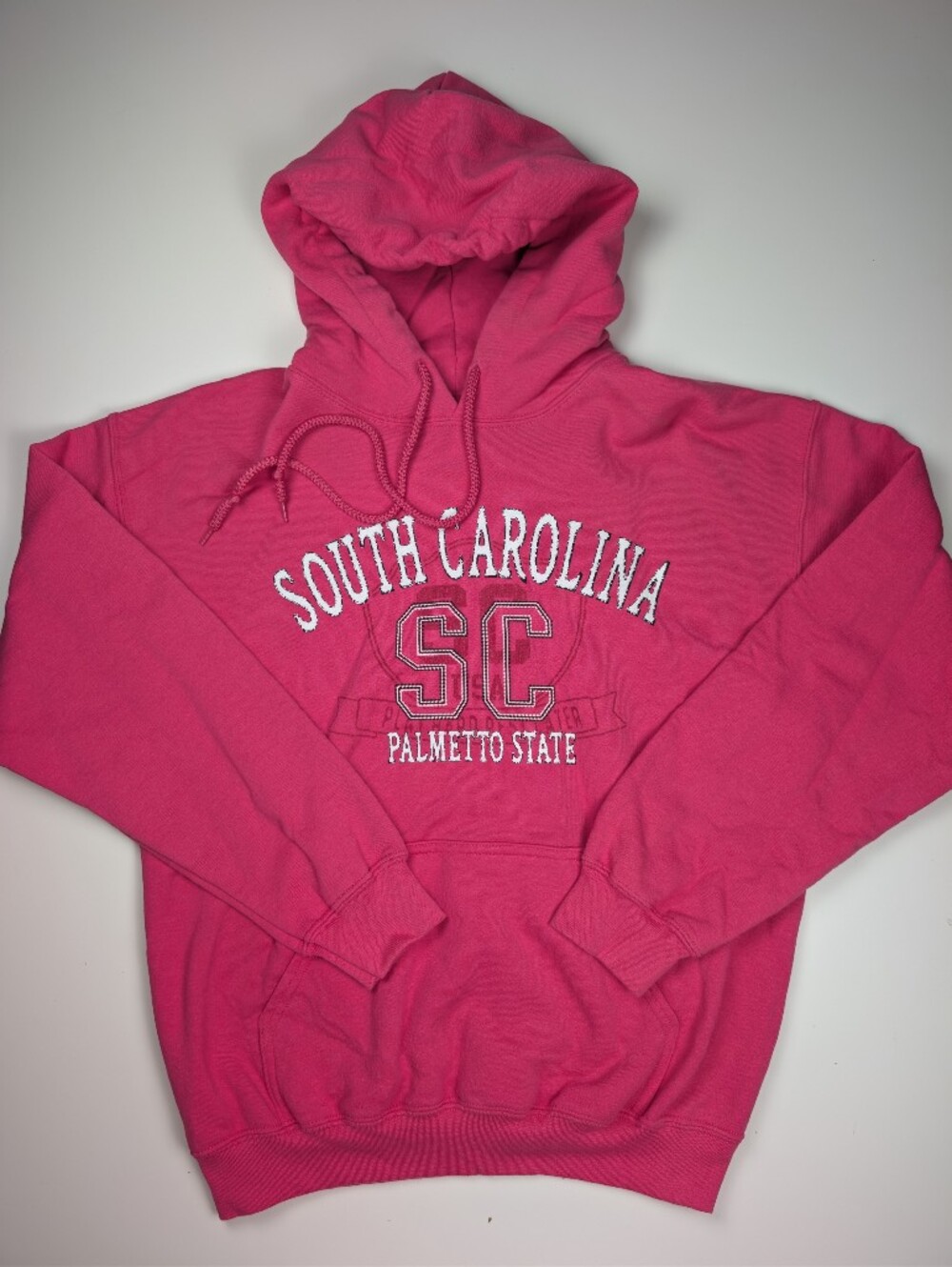 South Carolina Palmetto State Hot Pink Pullover Hoodie Sweatshirt Medium Gildan